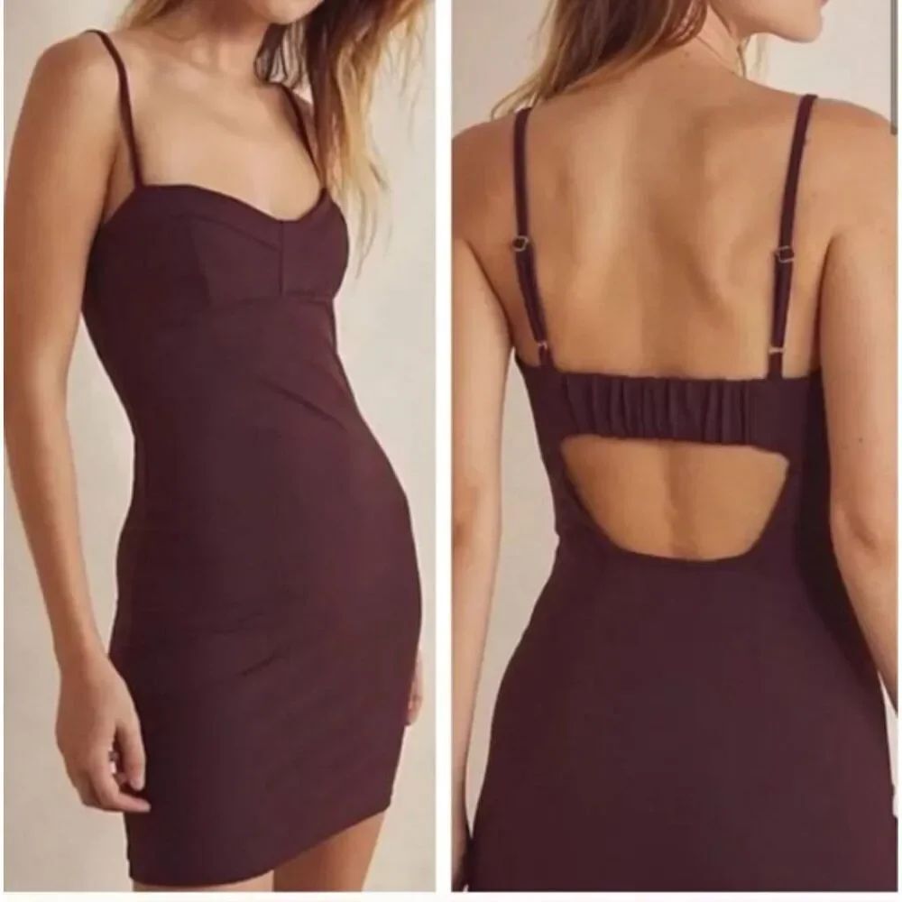 Free people intimately Sz XL brown probably should mini dress